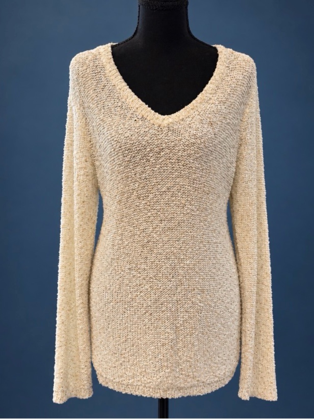 Apt. 9 Cream Bouclé V-Neck Sweater